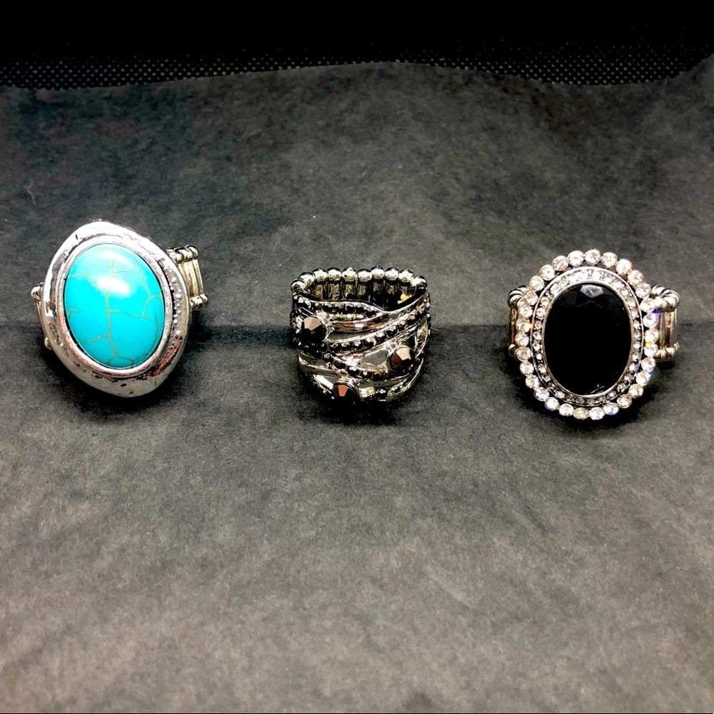 Lot of Three Paparazzi Stretch Rings